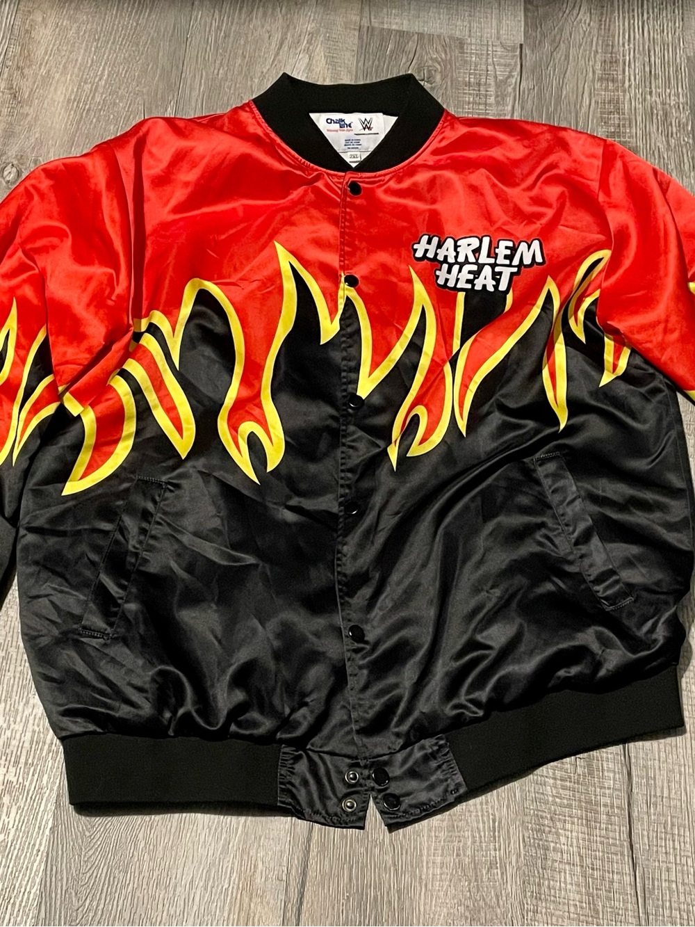 Harlem Heat Flame Bomber Jacket - Red & Black WWE wrestling XXL